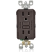 Leviton® GFNT1 Non-Tamper-Resistant Slim GFCI Outlet With LED Indicator Light, 15 A, 125 V, NEMA 5-15R NEMA Rating