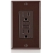 Leviton® GFTR1 Tamper-Resistant Slim GFCI Outlet With LED Indicator Light, 15 A, 125 V, NEMA 5-15R NEMA Rating, Brown