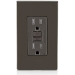 Leviton® GFTR1 Tamper-Resistant Slim GFCI Outlet With LED Indicator Light, 15 A, 125 V, NEMA 5-15R NEMA Rating, Brown