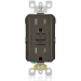 Leviton® GFTR1 Tamper-Resistant Slim GFCI Outlet With LED Indicator Light, 15 A, 125 V, NEMA 5-15R NEMA Rating, Brown