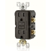 Leviton® GFTR1 Tamper-Resistant Slim GFCI Outlet With LED Indicator Light, 15 A, 125 V, NEMA 5-15R NEMA Rating, Brown