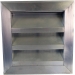 Lloyd Industries 2-SRF Stationary Louver With Flange Frame, 20 in Opening Width, 20 in Opening Length, Aluminum
