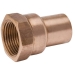 MUELLER INDUSTRIES W01531 Adapter, Adapter Fitting, Connection Size 1: 1/2 in, Connection Type 1: Fitting, Copper