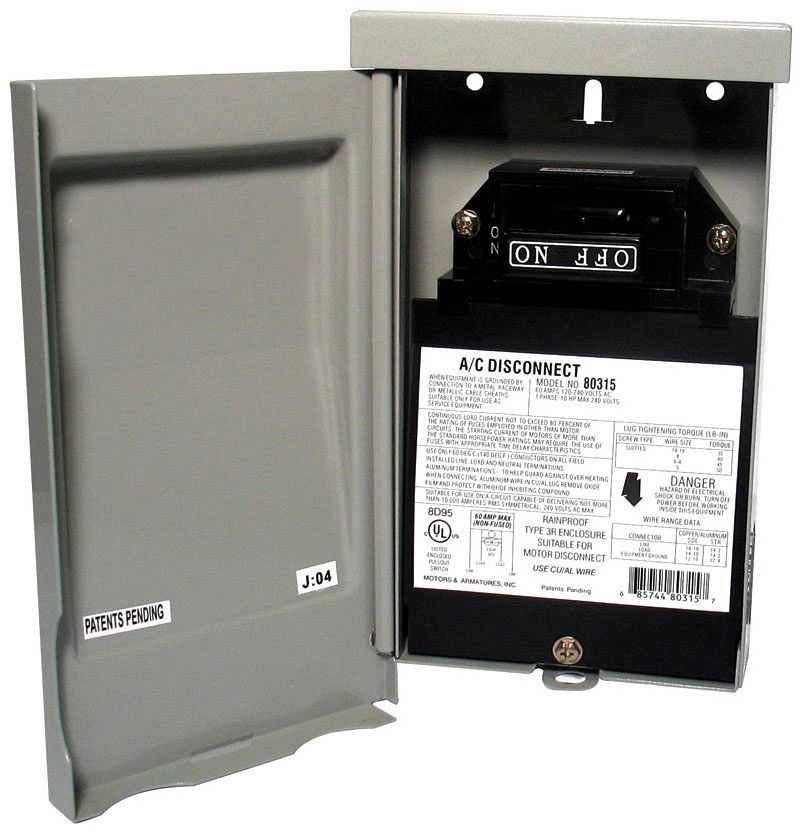 Mars M80315 60A Non-Fused Side Door Disconnect (Mars 80315)