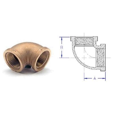 Matco-Norca™ B-RL0605LF Reducing Elbow, 1-1/4 in FNPT x 1 in FNPT, Brass