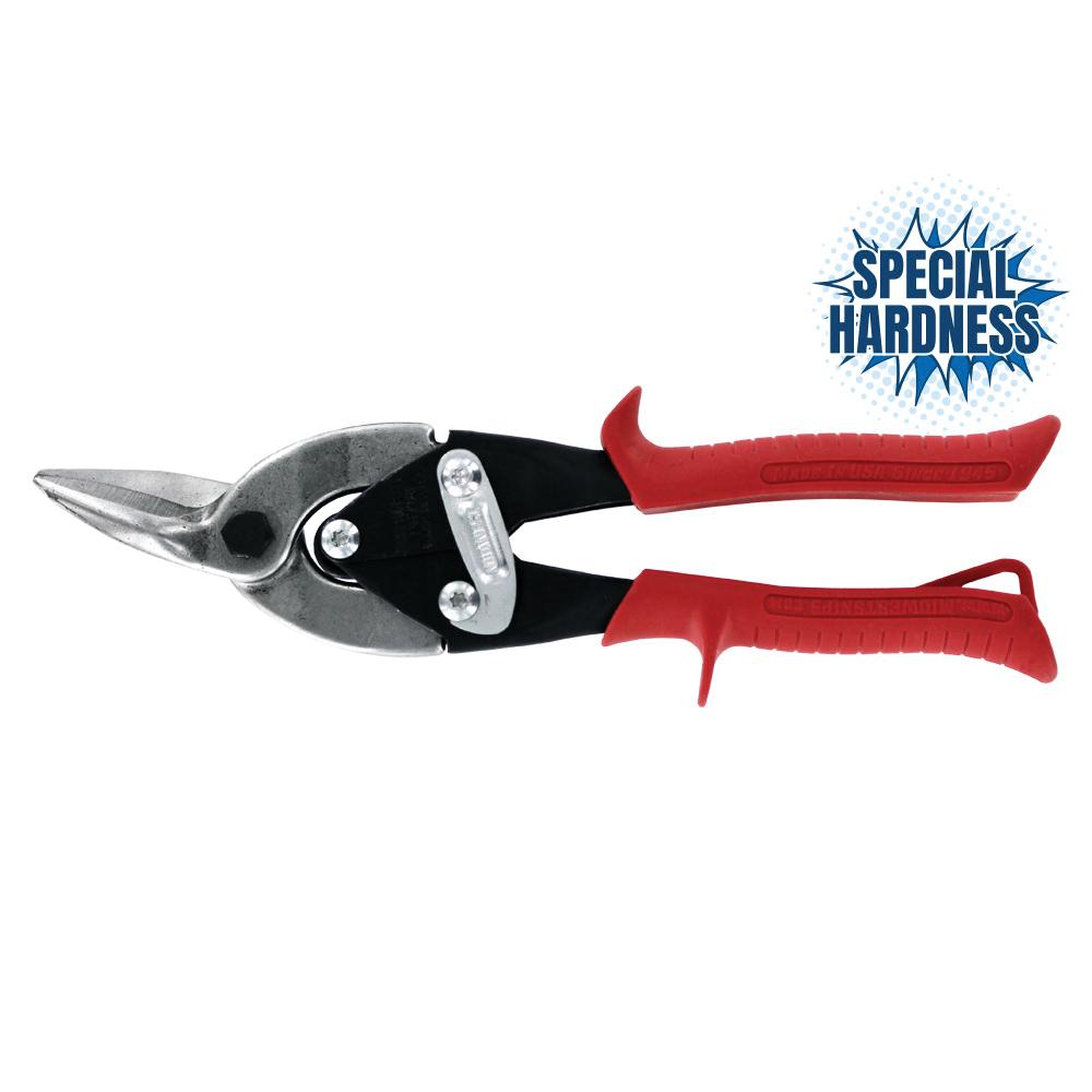 Midwest Snips® MWT-SS6716L Cut Aviation Snip, Left, Straight Cut, 1-1/4 in L Cut, 22 ga Max Sheet Thick, 10 in OAL
