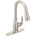 Moen® 7185SRS Kitchen Faucet, Deck Installation / Mounting, 1 Handles, 1 or 3 Holes, 1.5 gpm Flow Rate, High Arc Spout