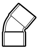 ID W03034 3/4 COP 45 ELBOW OD W03034 7/8 COP 45 ELBOW