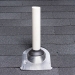 Oatey® 12933 No-Calk Standard Base Roof Flashing, For Pipe Size: 2 in, Aluminum, Unfinished, 12-1/2 in Base Length