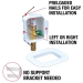 Oatey® 39134 Ice Maker Box, 4.05 in, 2.35 in, 5.6 in, Polystyrene, White, Copper Sweat Inlet Connection, 1/4-Turn Valve