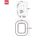Oatey® 39134 Ice Maker Box, 4.05 in, 2.35 in, 5.6 in, Polystyrene, White, Copper Sweat Inlet Connection, 1/4-Turn Valve