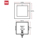 Oatey® 39158 Square Ice Maker Box, 6.42 in, 3-1/2 in, 6 in, Polystyrene, White, 1/4-Turn Valve, Yes, No, Yes, Yes