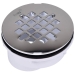 Oatey® 42787 Offset Shower Drain, For Pipe Size: 2 in, Solvent Weld Outlet Connection, PVC Body, Stainless Steel Grate