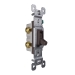 Pass & Seymour® Trademaster® 660G Grounding Toggle Switch, 120 V Control, 1 Poles, SPST Contact Configuration, Brown