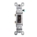 Pass & Seymour® Trademaster® 660G Grounding Toggle Switch, 120 V Control, 1 Poles, SPST Contact Configuration, Brown