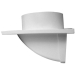 PrimexVents SV401 Soffit Vent, 7 in Width, 7 in Height, For Duct Size: 4 in, Polymer Resin, Snow White