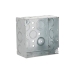 RACO® 232 Square Electrical Box, Steel, 16 Knockouts, 30.3 cu-in Capacity, 4 in Height, 4 in Width, 2-1/8 in Depth