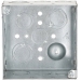 RACO® 232 Square Electrical Box, Steel, 16 Knockouts, 30.3 cu-in Capacity, 4 in Height, 4 in Width, 2-1/8 in Depth