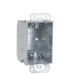 RACO® 567 Switch Box, Steel, 1 Gangs, 7 Knockouts, 14 cu-in Capacity, 4 in Height, 2 in Width, 2-3/4 in Depth, Gray