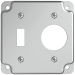 RACO® 805C Exposed Work Square Box Cover, Steel, 6.5 cu-in Capacity, 4 in Height, 4 in Width, Cover Function Type