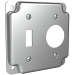 RACO® 805C Exposed Work Square Box Cover, Steel, 6.5 cu-in Capacity, 4 in Height, 4 in Width, Cover Function Type
