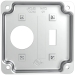 RACO® 805C Exposed Work Square Box Cover, Steel, 6.5 cu-in Capacity, 4 in Height, 4 in Width, Cover Function Type