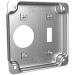 RACO® 805C Exposed Work Square Box Cover, Steel, 6.5 cu-in Capacity, 4 in Height, 4 in Width, Cover Function Type