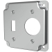 RACO® 805C Exposed Work Square Box Cover, Steel, 6.5 cu-in Capacity, 4 in Height, 4 in Width, Cover Function Type