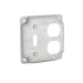 RACO® 906C Exposed Work Square Box Cover, Steel, 6.5 cu-in Capacity, 4 in Height, 4 in Width, Cover Function Type