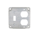 RACO® 906C Exposed Work Square Box Cover, Steel, 6.5 cu-in Capacity, 4 in Height, 4 in Width, Cover Function Type