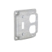 RACO® 906C Exposed Work Square Box Cover, Steel, 6.5 cu-in Capacity, 4 in Height, 4 in Width, Cover Function Type