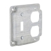 RACO® 906C Exposed Work Square Box Cover, Steel, 6.5 cu-in Capacity, 4 in Height, 4 in Width, Cover Function Type