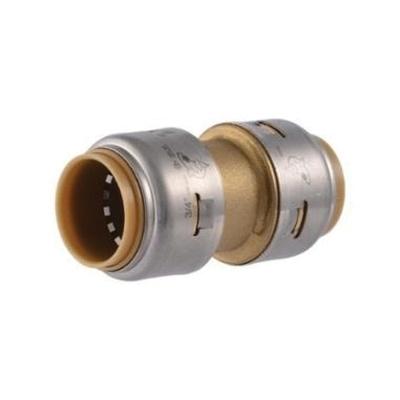 SharkBite™ UR016 Push Coupling, 3/4 in Push-to-Connect x 3/4 in Push-to-Connect, Brass