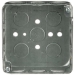 Steel City® 521511/2 Square Box, Steel, 16 Knockouts, 1 Outlets, 21 cu-in Capacity, 4 in Height, 4 in Width, Silver