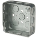 Steel City® 521511/2 Square Box, Steel, 16 Knockouts, 1 Outlets, 21 cu-in Capacity, 4 in Height, 4 in Width, Silver