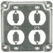 Steel City® RS8 Square Box Surface Cover, Steel, 5 cu-in Capacity, 4 in Height, 4 in Width, 1/2 in Depth, Silver