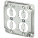 Steel City® RS8 Square Box Surface Cover, Steel, 5 cu-in Capacity, 4 in Height, 4 in Width, 1/2 in Depth, Silver