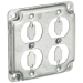 Steel City® RS8 Square Box Surface Cover, Steel, 5 cu-in Capacity, 4 in Height, 4 in Width, 1/2 in Depth, Silver