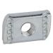 Superstrut® AB1003/8 Universal Springless Channel Nut, Steel, Electro-Galvanized/Silver Galvanized, 3/8-16 Thread