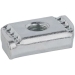 Superstrut® AB1003/8 Universal Springless Channel Nut, Steel, Electro-Galvanized/Silver Galvanized, 3/8-16 Thread