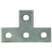 Superstrut® AB220-TB Tee Plate, Steel, Gold Galvanized, 5-3/8 in Length, 1-5/8 in Width, 3-1/2 in Height, 4 Holes