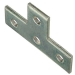 Superstrut® AB220-TB Tee Plate, Steel, Gold Galvanized, 5-3/8 in Length, 1-5/8 in Width, 3-1/2 in Height, 4 Holes