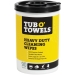 TUB O' TOWELS® TW90 Heavy-Duty Cleaning Wipe, Antibacterial: No, Canister Container, 10 in Length, 12 in Width