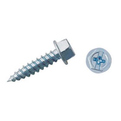 Duro Dyne® Super Saber Series 14255 Self-Piercing Screw, #8 Thread, 1/2 in OAL, Hex Head, 1/4 in Drive, Slotted Drive