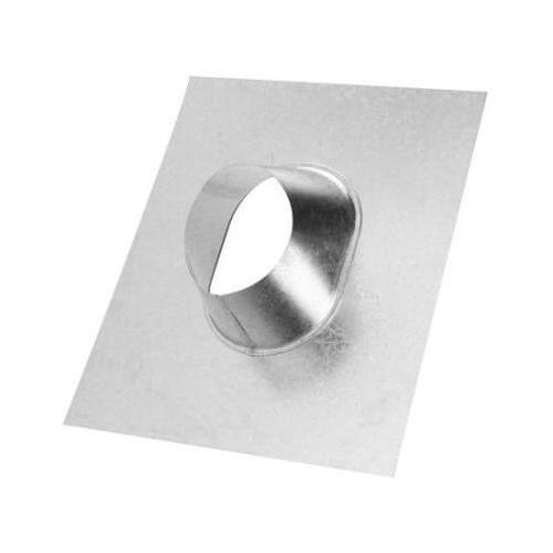AirMate® 104825 Roof Flashing, 4 in, Aluminum Inner and 28 ga Galvanized Steel Outer, Galvanized