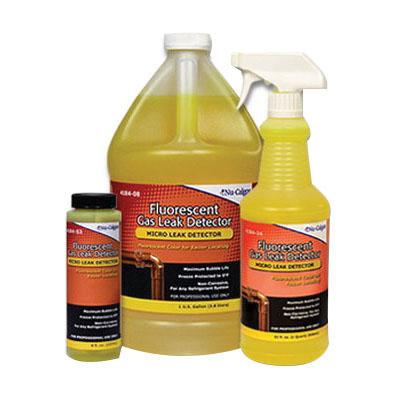 Nu-Calgon 4184-08 Gas Leak Detector, Liquid, Fluorescent Yellow, 1 gal, Bottle