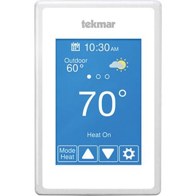 Tekmar® 561 Wi-Fi Thermostat, 15 to 30 V, 7 day Program Programmability, 1 Heat