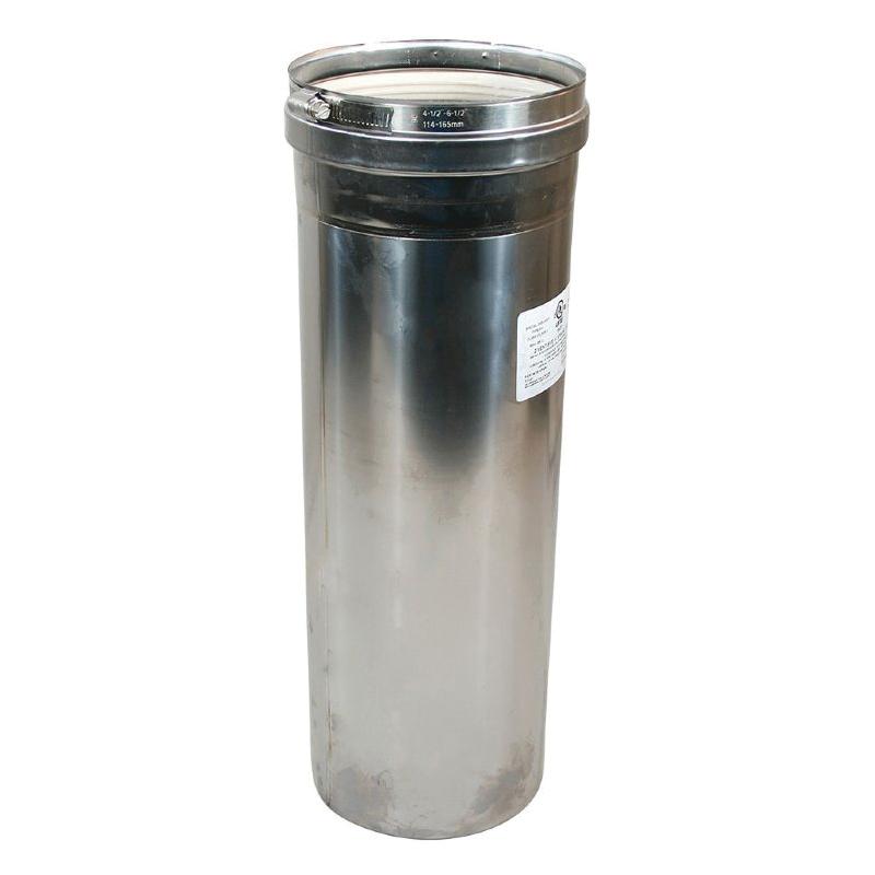 Z-Flex® 2SVEPWCF0301 Z-Vent Gas Vent Pipe, 3 in, 1 ft L, Stainless Steel