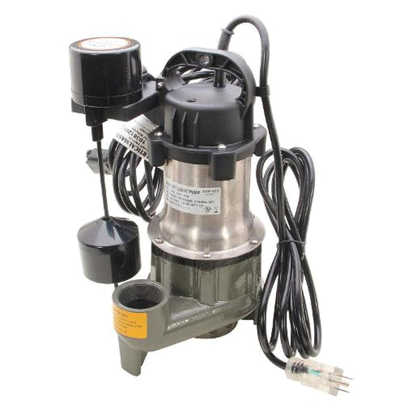 WOLVERINE BRASS® The Beast Series 80745 Sump Pump, 115 V, 5 A, 1/2 hp, Stainless Steel