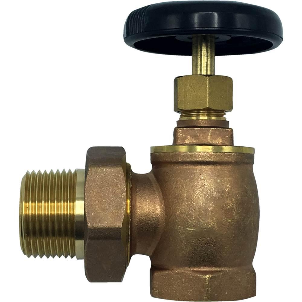 Wal-Rich 0408004 1-1/4 Brass Radiator Angle Valve